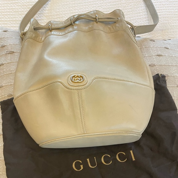 Gucci Beige Leather Shoulder Bag